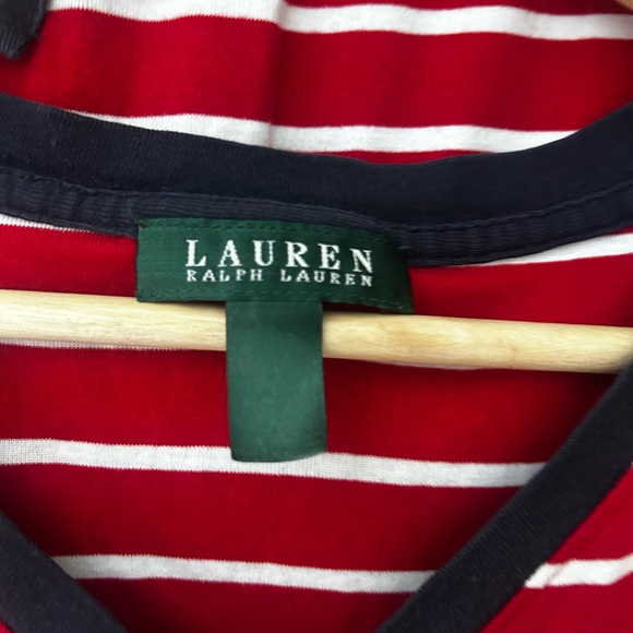 Lauren Ralph Lauren Women’s Medium 100% Cotton Striped Pajama Set - Picture 2 of 7